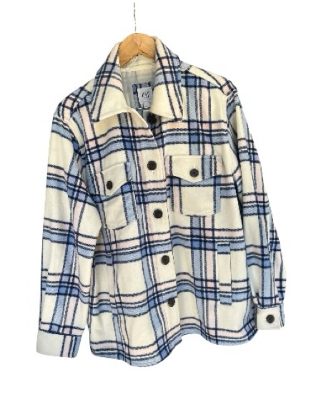 Gap Women’s Cream Blue Pink Shacket L